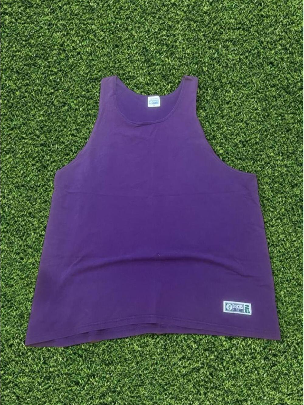 Vintage Discus Athletic Purple Tank Top- Mens 2XL, Made in USA (46)